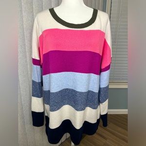 Talbots spring colorblock sweater size 3x